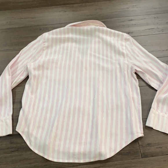 Victorias Secret pajama top‎ pink cream silver - Picture 6 of 8